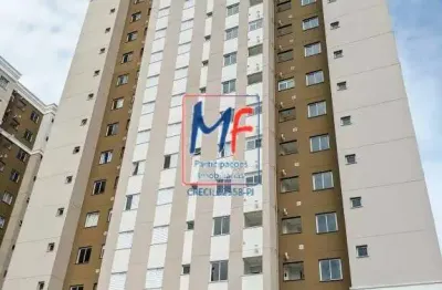 Excelente apto na paulicéia,  são bernardo do campo/sp, com 47 m² a.u., 2 dormitórios, sala, cozinha, 1 vaga coberta, lazer. prox. cemitério da paulicéia (ref 21.676)