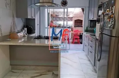 Excelente sobrado no pq. oratório, santo andré/sp, 200 m² a.u., 3 dormitórios (1 suíte), sala, cozinha, escritório, lavanderia, sacada, área gourmet, 4 vagas (ref 21.972)