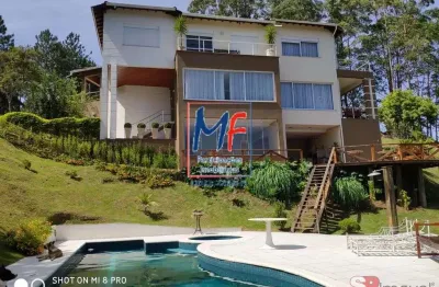 Excelente casa em cond. fechado em itapevi/sp, 850 m² a.c., 5 dormitórios (5 suítes), sala, cozinha, lareira, escritório, churrasqueira, sauna, piscina, 6 vagas (ref 22.143)