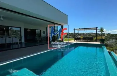 Excelente casa em cond. fechado em bragança paulista/sp, 352 m² a.u., 4 dormitórios (4 suítes), sala, cozinha, área gourmet, piscina, 6 vagas (ref 22.195)