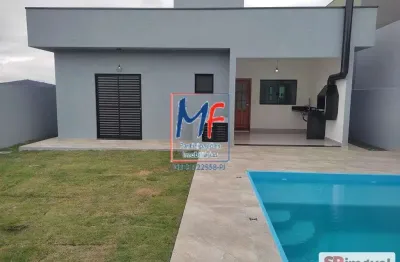 Excelente casa em cond. fechado em Atibaia/SP, 145 m² a.u., 3 dormitórios (1 suíte), sala, cozinha, área de serviço, churrasqueira, piscina c/ cascata, 4 vagas (REF 22.194)