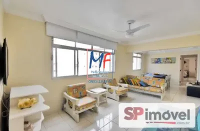 Excelente apto no Guarujá/SP, com 3 dormitórios (2 suítes), sala, cozinha, 1 vaga. Prox. Av. Leomil e Shopping La Pagle (REF 22.338)