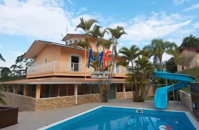 Excelente chácara em ibiúna/sp, 780 m² a.c., 5000m² a.t., 6 dormitórios (2 suítes), edícula gourmet, piscina, casa de caseiro, 15 vagas (porteira fechada) (ref 22.370)