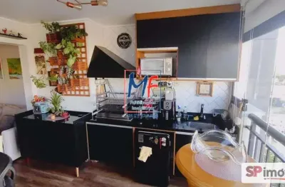 Excelente apto no Parque São Jorge, com 67 m² a.u., 2 dormitórios (1 suíte), sala, cozinha, varanda gourmet envidraçada, 1 vaga, lazer (REF 22.482)