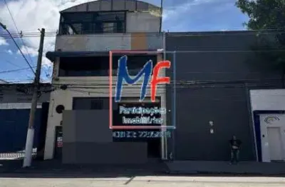 Prédio comercial para venda no Tatuapé, com 252 m² terreno, 890 m²  área construída, testada de 8,20 metros e zoneamento ZM.  Não aceita permutas. REF 22.536