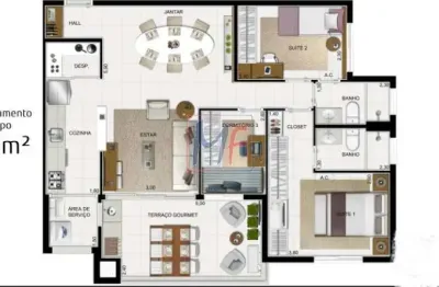 Ref: 10.530 lindo apartamento garden com 160 m² e 88 m² de apto o restante de quintal), 3 dorms (1 suíte), 2 vagas, lazer na vila suzana.