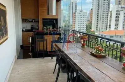 Ref 13.167- excelente apartamento localizado em  moema, 316 m² de área útil, 4 dorms, sendo 4 suítes, 5 vagas de garagem e lazer.