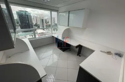 Conjunto comercial 44 m² , decorado e mobiliada com mesas, cadeiras e armários, divisórias, ar condicionado central e 1 vaga . ref: 14.600 -