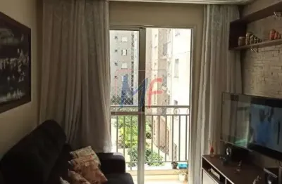 Ref: 14.670 - lindo apartamento com 48 m², 2 quartos, sala, cozinha, banheiro, lavanderia e sacada, com uma vaga coberta, mobiliado.