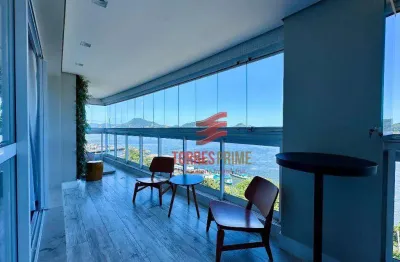 Porteira fechada! apartamento com 4 dormitórios, vista mar e lazer  à venda - ponta da praia - santos/sp