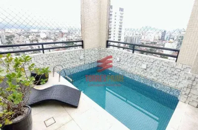 Cobertura com 3 dormitórios à venda, 191 m² por r$ 2.350.000,00 - embaré - santos/sp