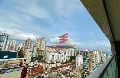 Apartamento com 3 dormitórios à venda, 136 m² por r$ 1.850.000,00 - boqueirão - santos/sp