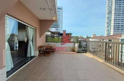 Cobertura com 3 dormitórios à venda, 124 m² por r$ 654.000,00 - embaré - santos/sp