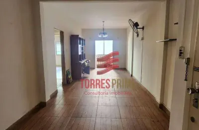 Rtamento vista lateral para o mar para venda para reforma ou reformado, 2 dormitórios, dependência localizado na pompéia/santos.