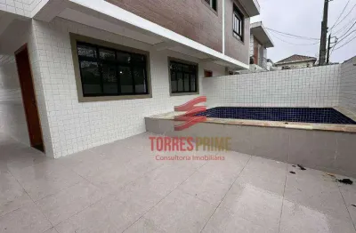 Sobrado com 3 dormitórios, 3 suítes, churrasqueira e piscina à venda, 140 m² por r$ 1.510.000,00 - vila belmiro - santos/sp
