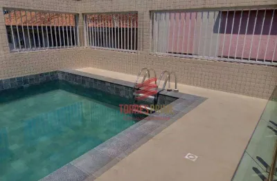 Casa sobreposta alta duplex com 3 dormitórios à venda, 240 m² por r$ 1.700.000 - boqueirão - santos/sp