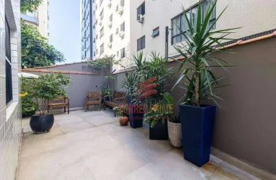Apartamento garden com 2 dormitórios à venda, 76 m² por r$ 1.000.000,00 - ponta da praia - santos/sp