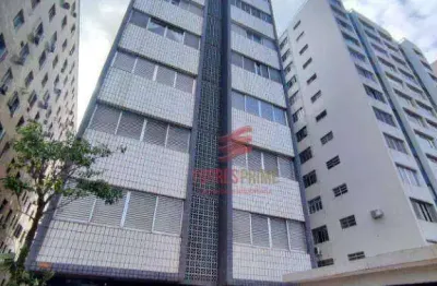 Kitnet mobiliado para alugar, 38 m² por r$ 2.100/mês - josé menino - santos/sp