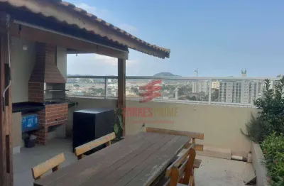 Cobertura à venda, 242 m² por r$ 1.370.000,00 - boqueirão - santos/sp