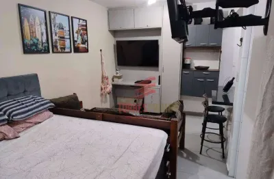 Kitnet à venda, 34 m² por r$ 310.000,00 - ponta da praia - santos/sp