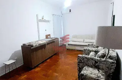 Apartamento com 1 dormitório para alugar, 55 m² por r$ 3.500,00/mês - josé menino - santos/sp