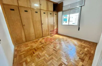 Apartamento com 1 dormitório para alugar, 55 m² por r$ 3.000,00/mês - josé menino - santos/sp