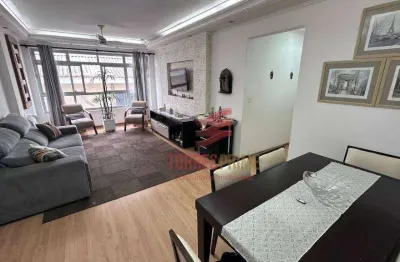 Apartamento com 2 dormitórios para alugar, 98 m² por r$ 3.800,00/mês - marapé - santos/sp