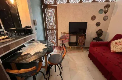 Apartamento com 1 dormitório tipo sala living para alugar por r$ 2.500/mês - embaré - santos/sp