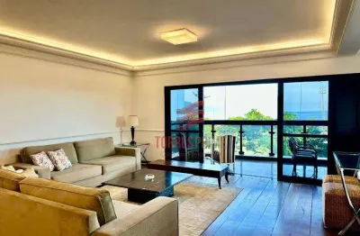 Apartamento com 3 dormitórios, totalmente mobiliado, lazer, 252 m² - venda por r$ 3.000.000 ou aluguel por r$ 17.415/mês - pompéia - santos/sp