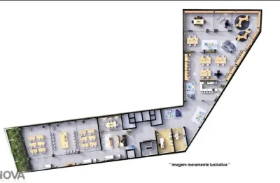 Sobreloja para alugar, 942.00 m2 por r$28000.00  - portao - curitiba/pr