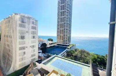 Apartamento vista mar com 3 dormitórios, 2 suítes à venda, 195 m² por r$ 1.450.000 - vitória - salvador/ba