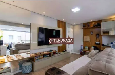 Apartamento com 2 quartos para alugar, 88 m² por r$ 5.454/mês - vila galvão - guarulhos/sp