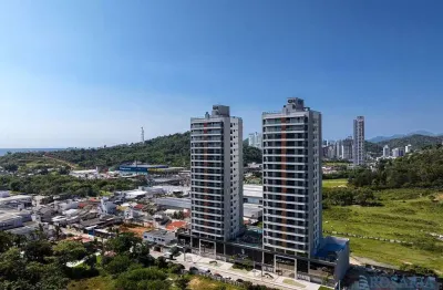 Apartamento na praia brava com 02 dormitórios sendo 01 suíte e 1 vaga privativa