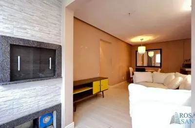Apartamento 3 dormitorios, sendo 1 suíte com 2 vagas privativas semi mobiliado com ampla área de lazer no bairro tabuleiro camboriu