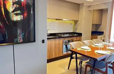 Maravilhoso apartamento com  2 quartos, sendo 1 suite, mobiliado e equipado 1 vaga privativa no condomínio garden village balneáneario camboriú