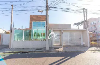 Sobrado semimobiliado de frente para rua à venda, com 4 quartos e amplo quintal, no bairro parque da fonte, são josé dos pinhais/pr.