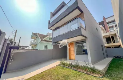 Sobrado novo de frente para a rua à venda - 3 dormitórios (1 suíte) no bairro boa vista, curitiba/pr.
