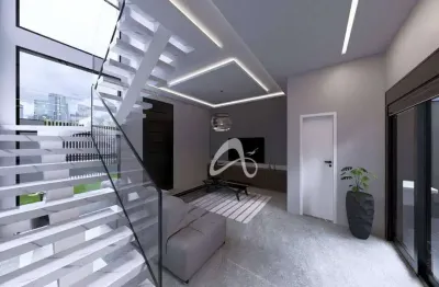 Sobrado triplex de frente para a rua à venda – 3 suítes, terraço gourmet no cidade jardim/ são josé dos pinhais/pr.