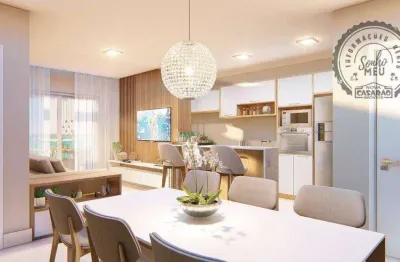 Apartamento com 2 dormitórios à venda, 74 m² por r$ 460.000,00 - vila dinópolis - mongaguá/sp