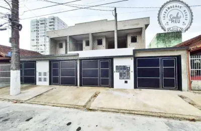 Sobrado com 2 dormitórios à venda, 106 m² por r$ 498.000,00 - caiçara - praia grande/sp