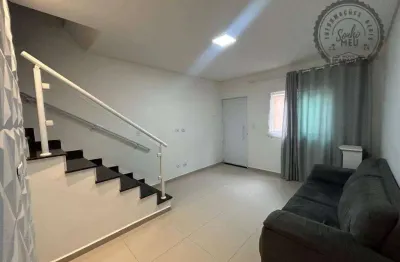 Casa com 2 dormitórios à venda, 75 m² por r$ 350.000,00 - caiçara - praia grande/sp