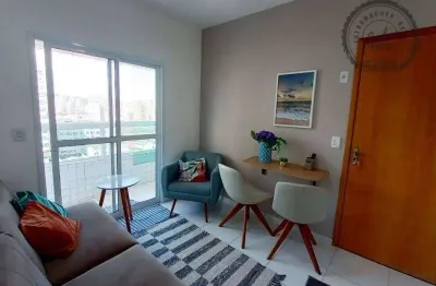 Apartamento com 1 dormitório para alugar, 41 m² por r$ 3.700,00/mês - boqueirão - praia grande/sp