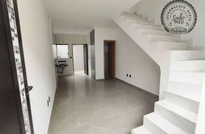 Casa em condomínio fechado com 2 quartos à venda na Rua Vinte e Seis de Janeiro, Vila Mirim, Praia Grande