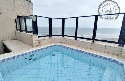 Cobertura com 1 dormitório à venda, 120 m² por r$ 900.000,00 - maracanã - praia grande/sp
