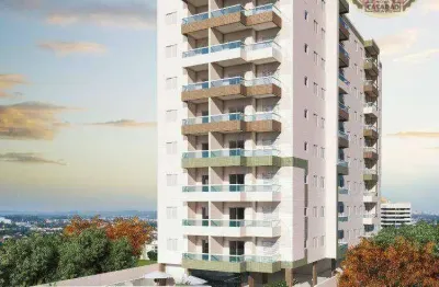Apartamento com 2 dormitórios à venda, 57 m² por r$ 340.000,00 - mirim - praia grande/sp