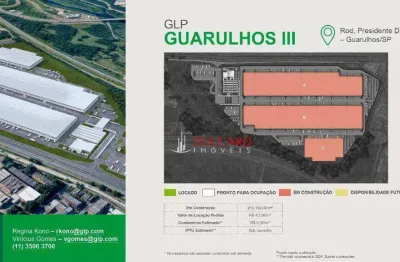 Galpão para alugar, 245159 m² por r$ 10.541.840,87/mês - várzea do palácio - guarulhos/sp