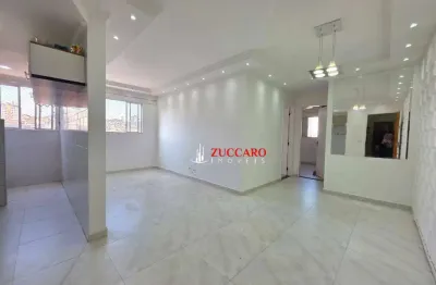 Apartamento com 2 dormitórios à venda, 62 m² por r$ 277.000,00 - vila galvão - guarulhos/sp