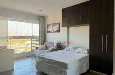 Studio com 1 dormitório para alugar, 28 m² por r$ 2.900,01/mês - centro - guarulhos/sp