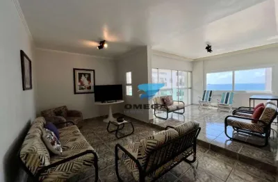 Vista mar - apartamento com 4 suítes em prédio com piscina e churrasqueira - praia das astúrias, guarujá.
