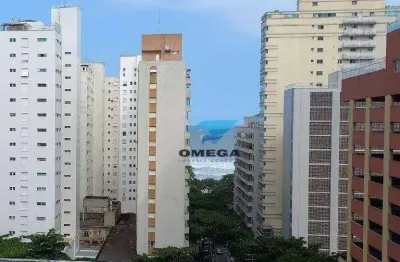 Perto da praia - apartamento com 1 quarto - prédio com lazer - 1 vaga - praia das pitangueiras, guarujá.